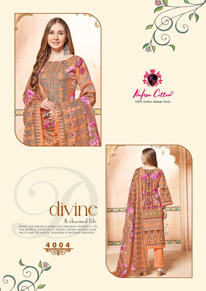 Esra Vol 4 By Nafisa Karachi Cotton Dress Material Wholesale Price In Surat
